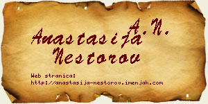 Anastasija Nestorov vizit kartica